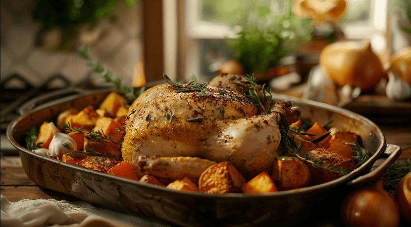 picture of Roasted Whole Chicken with Vegetables